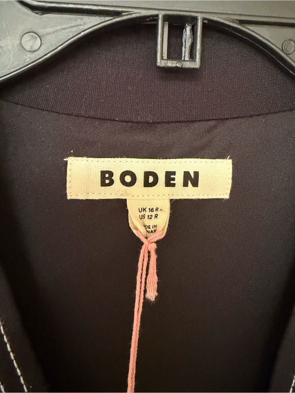 Boden Topstitch Ponte Work Dress Black 12 - Picture 9 of 13